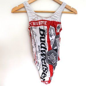 Vintage Budweiser Inspired One-Piece Swimsuit